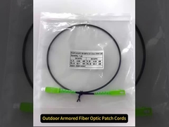 Outdoor Armored Fiber Optic Patch Cord SC/APC-SC/APC SM G657A2 Simplex 3m OFNR UV Jacket