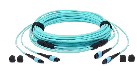 Buy 24 Fiber OM3 MTP® Fiber Optic Trunk Cable Female OM3 Multimode 3m LSZH online manufacture