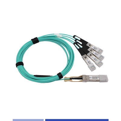Buy 100G Active Optical Cable (AOC) QSFP28 to 4x25G SFP28 Breakout Cable OM3 3m online manufacture