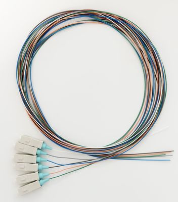 Buy 6 Fibers SC/UPC OM3 Fiber Pigtail Aqua Boot LSZH 1m online manufacture