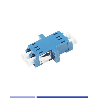 Buy Duplex LC UPC Fiber Connector Singlemode Plastic Housing With Flange Blue online manufacture