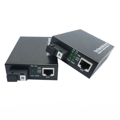 Buy BIDI Fiber Media Converter with Metal Housing Auto-Negotiation and Plug-and-Play for 10/100Mbps Ethernet to Fiber Conversion online manufacture