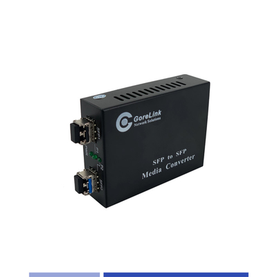 Buy SFP to SFP Fiber Media Converter Loaded 1.25G SFP module Singlemode SMF 1310nm Dual SFP module online manufacture