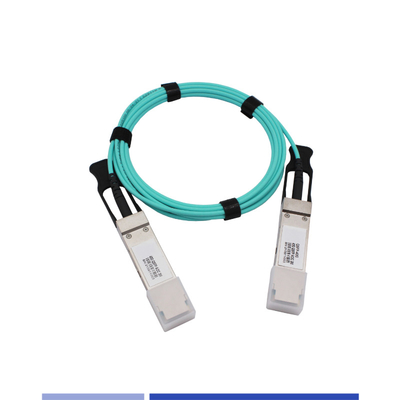 Buy 40G Active Optical Cable(AOC) QSFP+ OM3 Active Cable 1m LSZH Aqua online manufacture