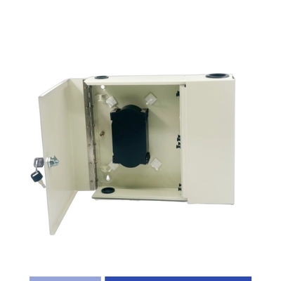 Buy 24 Port Fiber Wall Box Indoor design for LC/SC Adapter 24 Core Fiber enclosure with double door unloaded online manufacture