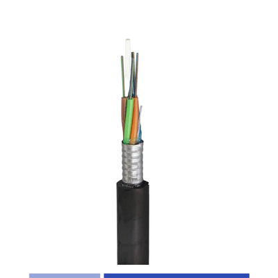 Buy 24 Core Outdoor Fiber Optic Cable Singlemode 9/125um Armored PE GYTS Duct cable online manufacture