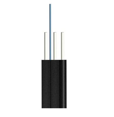 Buy 1 Fiber Outdoor Fiber Optic Drop Cable 9/125 SMF G657A1 LSZH ,FRP messenger 2xFRP strength Member online manufacture