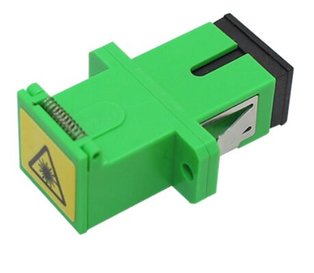 Buy SC APC Fiber Optic Adapter with Laser Shutter Singlemode Duplex  Green online manufacture