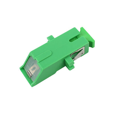 Buy SC APC Shutter Fiber Optic Adapter Singlemode Duplex with Anti laser shutter flanged online manufacture