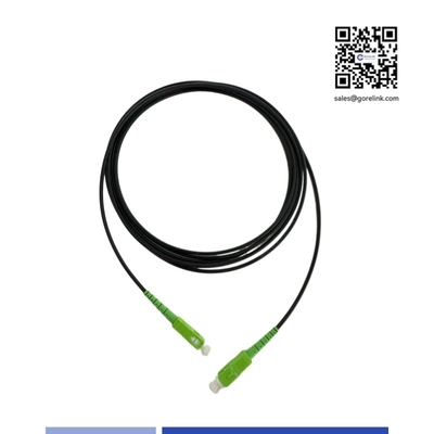 Outdoor Armored Fiber Optic Patch Cord SC/APC-SC/APC SM G657A2 Simplex 3m OFNR UV Jacket